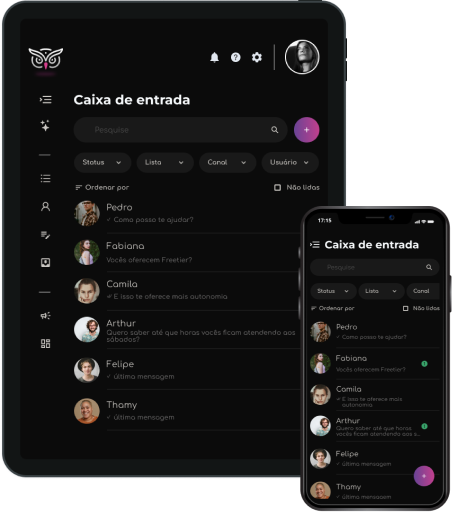 Picchat aberto no celular
